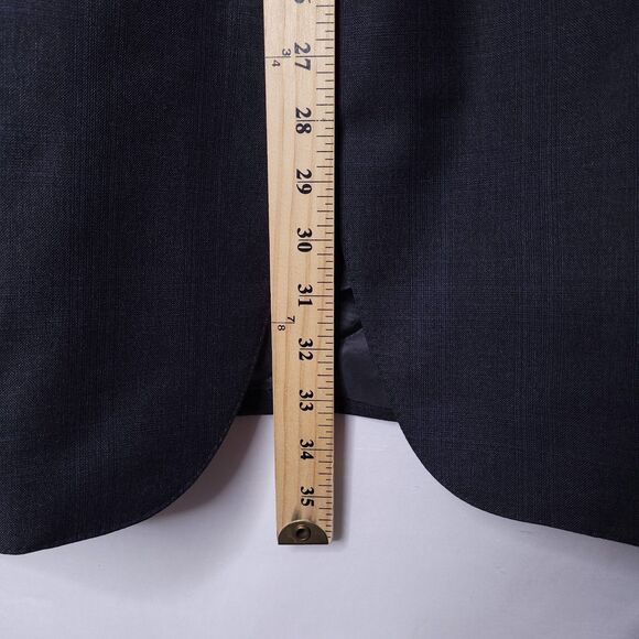 Canali Wool Blazer Mens 42 Black Plaid 2 Button Single Breasted - Picture 6 of 11